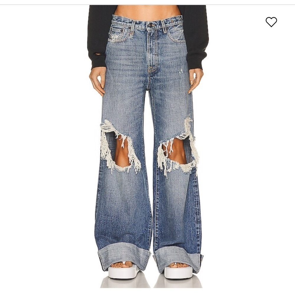 New R13 Lisa Baggy Jeans in Reese Wash Size 26